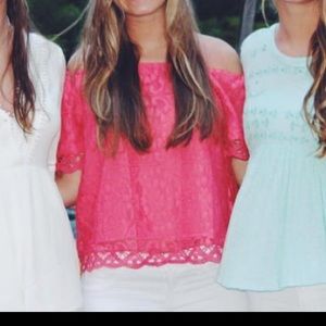 Jack by BB Dakota Salmon/orange blouse